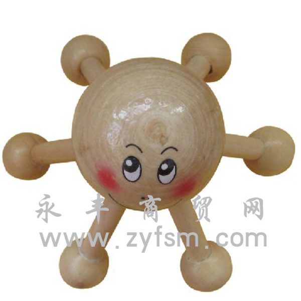 六爪木质头部按摩器的妙用