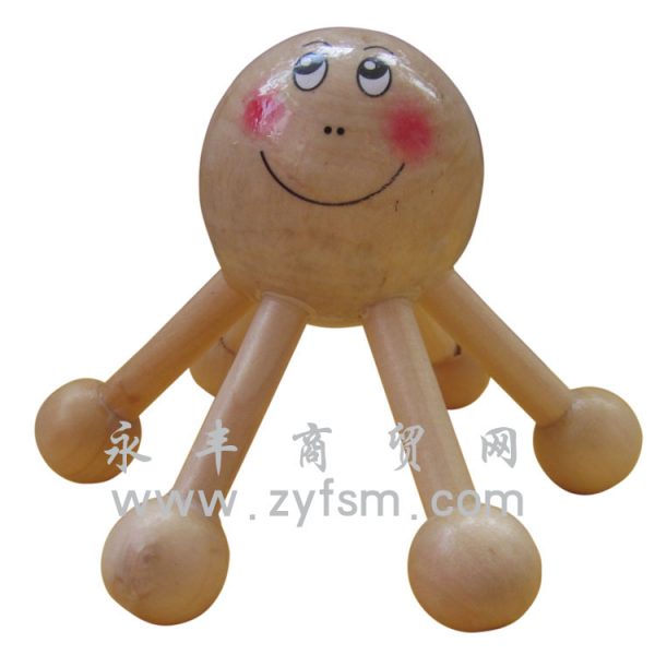 六爪木质头部按摩器的妙用